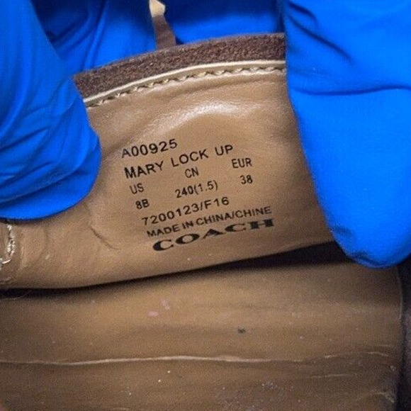 Coach Mary Lock Up Saddle Brown Slip On Driver Loafer A00925 Womens Size 8 B - Picture 8 of 10